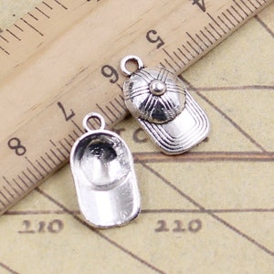 5 Pcs or 40 Pcs, 3D Baseball Cap Charms, Pendant, Sport, Major League, Minor Leagures Team, Strike, Foul Ball, Bases Loaded, Player&#39;s Hat