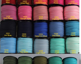 3mm Flat Faux Suede Cord: Vegan Leather String, 5 Yards