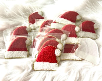 Christmas Santa Hat Chenille Embroidered Patch