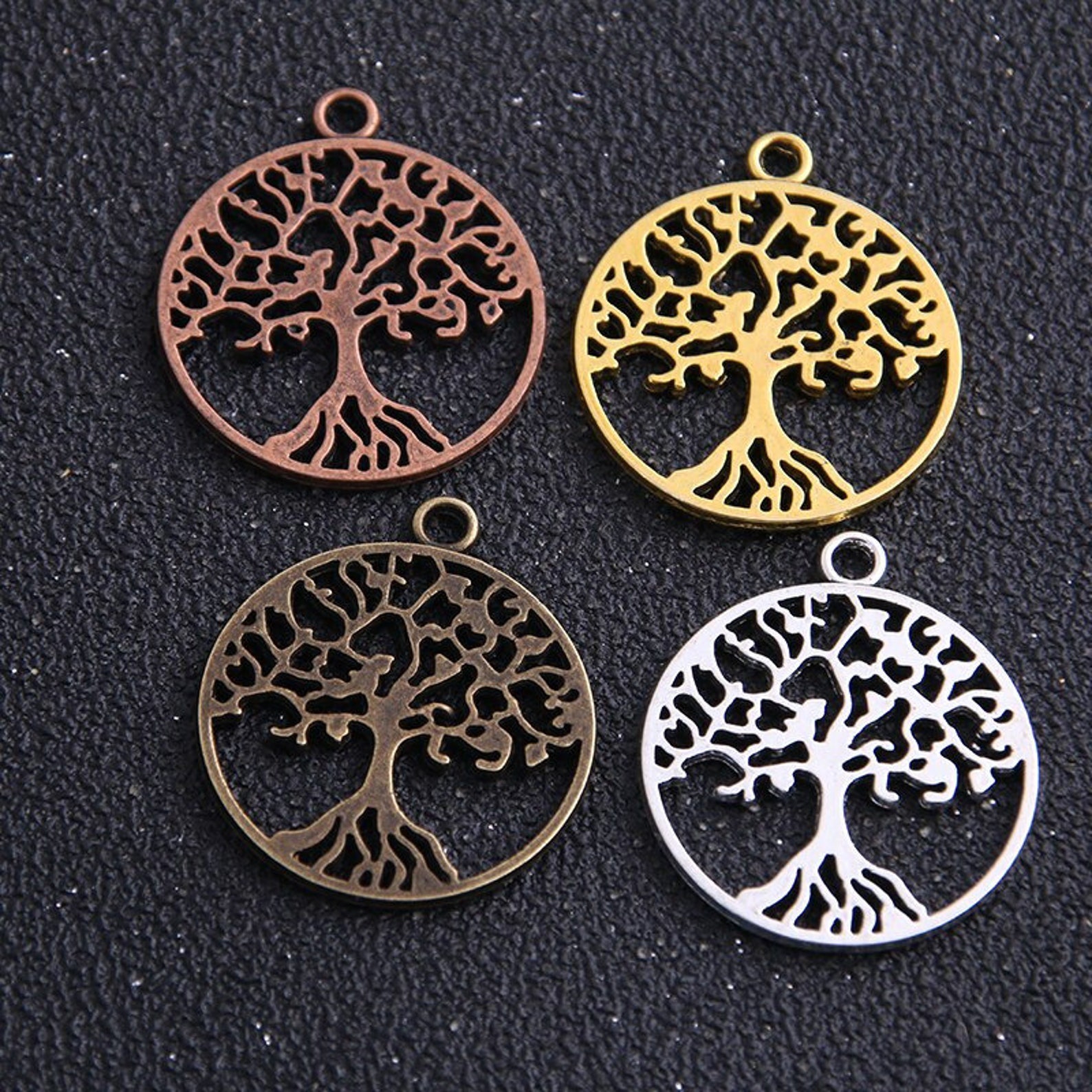 4 Pcs. Tree of Life Charms Wisdom Charms Family Charms Etsy
