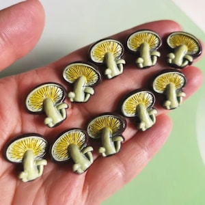 Cabochons champignons, lot de 5 pcs, cabochons champignon vénéneux, cabochons en résine à dos plat champignons kawaii de dessin animé, scrapbooking, décoration de téléphone 260