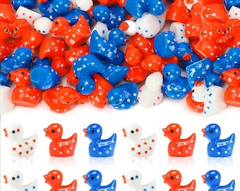 Patriotiska ankor Resin Cabochons: Kawaii platta baksidor för festgåvor