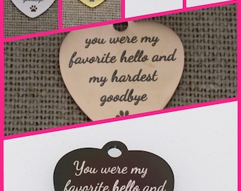 Bulk-5 Pcs. You Were My Favorite Hello And My Hardest Goodbye w/ Paw Print Charms, Pendants, Memorial Charms, Remembrance Charm, B2373-B2378