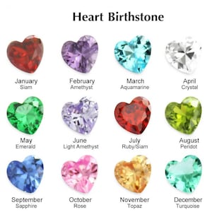 1 Pc. 5MM Birthstone Floating Hearts For Living Lockets, Heart Shape Pointed Back, Glass Crystal Rhinestone Gems For Memory Lockets