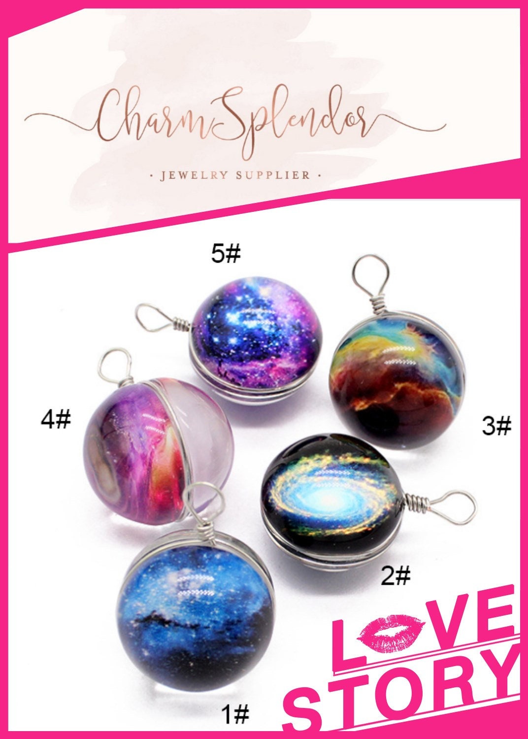Galaxy Ball Necklace - Etsy