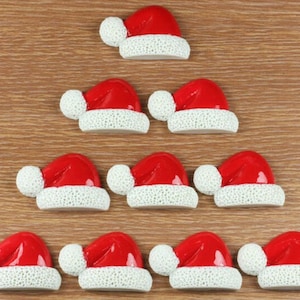 10 st. jultomtehattar i harts: DIY-pyssel (31 mm) #61