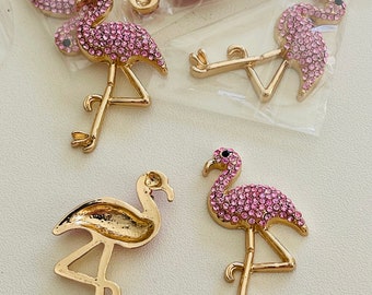 Elegant Pink Flamingo Rhinestone Brooch Pin - Exaggerated Animal Lapel Pin For Women, 48x55mm - View #10