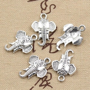 5 Pcs. Elephant Head Charm, Pendant 2964