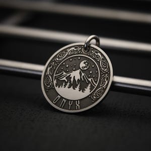 Custom Engraved Viking-Style Stainless Steel Dog ID Tag - Personalised with Your Dog&#39;s Name - Perfect for a Collar or Keychain