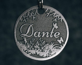 Étiquette de collier de nom d’animal de compagnie, étiquette d’identification d’animal de compagnie Buggie, étiquette gravée pour animaux de compagnie. Étiquette de chien pour collier, identification personnalisée d'animal de compagnie, badge nominatif personnalisé