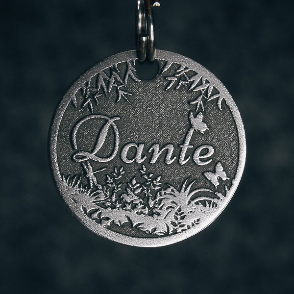 Pet Name Collar Tag, Buggie Pet ID Tag, Engraved Tag For Pets. Dog tag for collar, Custom Personalised Pet ID, Custom name badge