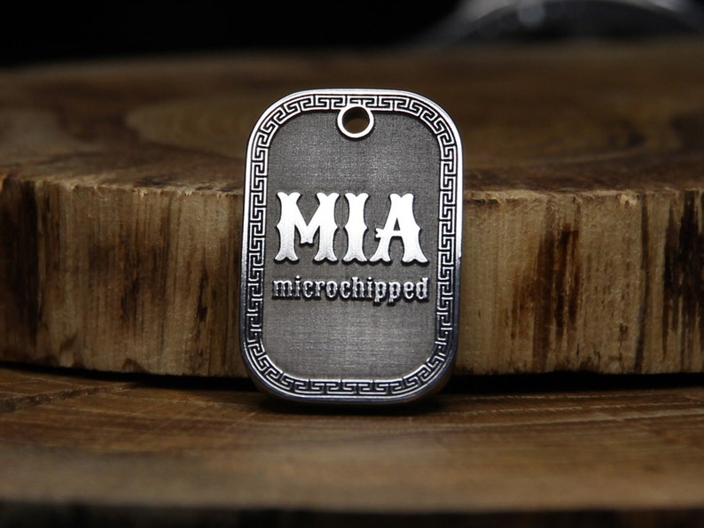 Personalised Pet ID Engraved Tag For Pets Customized pet name collar tag MIA Pet Tag Dog tag for collar Custom stainless steel pendant