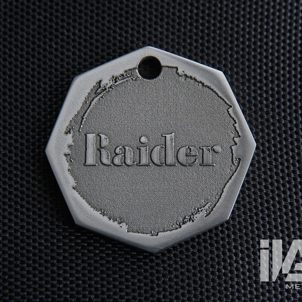 Octagon Stainless steel Pet ID Tag, Dog Collar Tag, Personalised dog collar tag, Engraved Dog Tag, Kali pet tag, Custom pendant necklace.