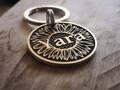 Round Deep Engraved Sunflower Dog Tag, Personalised Dog Pet ID Tag, Custom Pet Name Tag, Floral Dog Collar Tag, Puppy Tag, Dog Gifts product logo