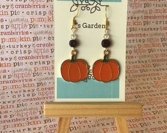 Boucles d'oreilles citrouille