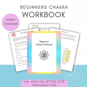 Chakra Workbook for Beginners | 7 Chakras Guide PDF | Downloadable Energy Healing Workbook | Meditation & Self-Care for Chakra Balance Book