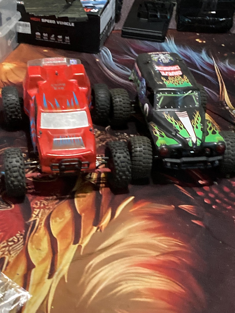 Upcycled 1/12 Grave Digger RC Stunt Truck: Fast 4WD Off-Road image 11