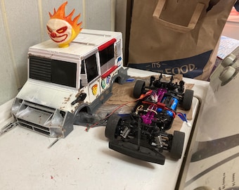 Twisted Metal Sweet Tooth RC Truck: 1/16 Scale Fan Art, 4WD Drift Racing