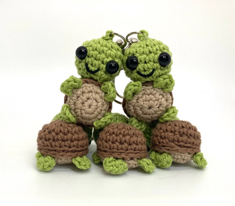 Crochet Tiny Turtle Car Charm Rear View Mirror hanging Etsy