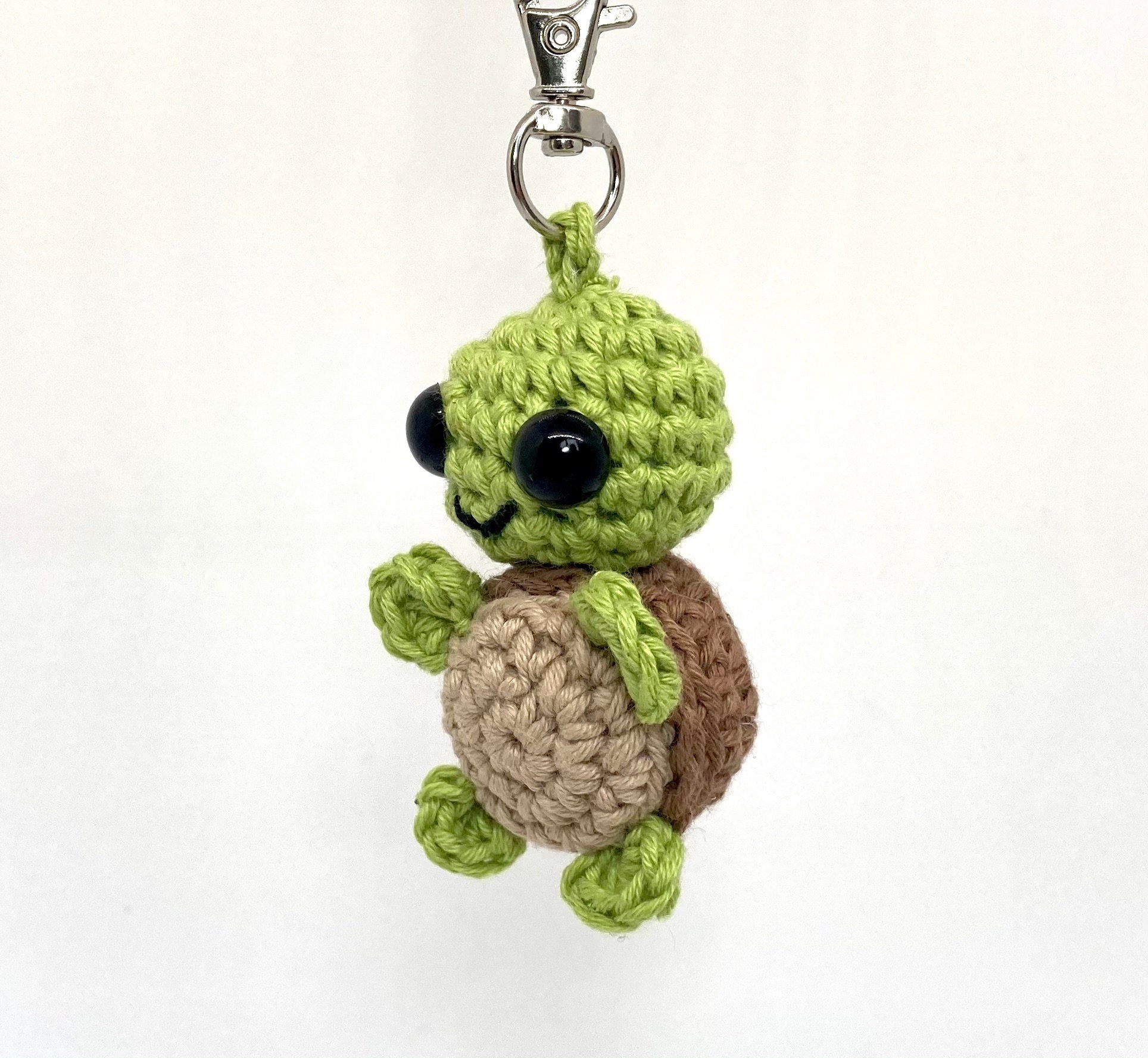 Handmade Crochet Tiny Turtle Keyring Tortoise Cotton Etsy
