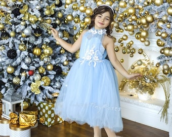 blue halter tutu dress Blue Halter Tutu Dress Women