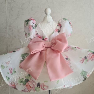 Florales Geburtstags-Babykleid, Kleinkind-Organza-Kleid für besondere Anlässe, Blumenmädchen-Kleid, Baby-Foto-Shooting-Kleid, extra bauschiges Babykleid