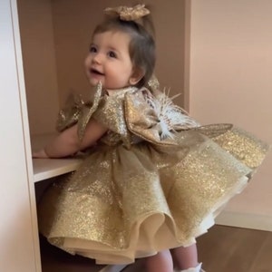 Baby gold dress uk discount