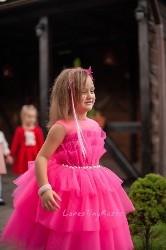 Vestido Barbie De Tirantes Rosa Para Niña