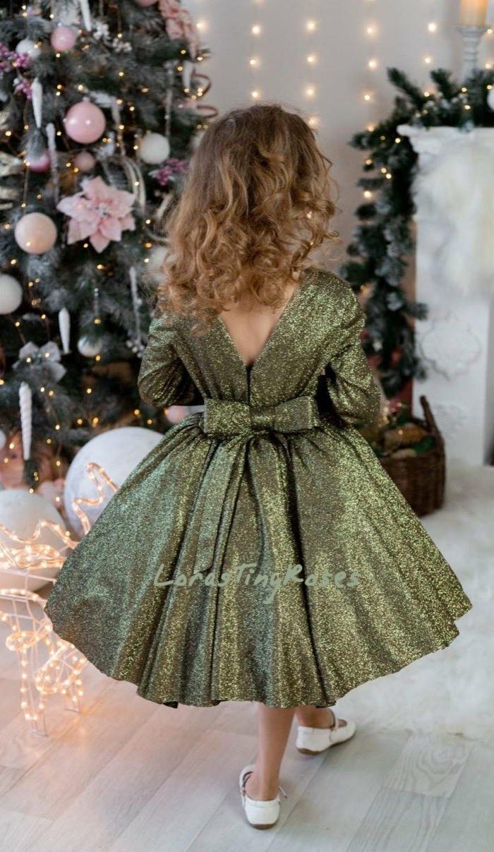 gold infant christmas dress Sonata AW25