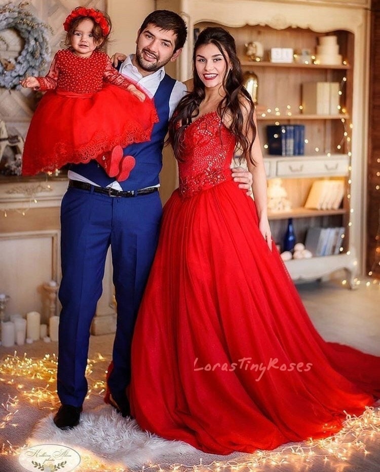 Red Mother Daughter Dress Red Lace First Birthday Baby Dress Mom and Me Photo Shoot Dresses Mom and Daughter Lace Outfit Luxury Baby Dress Etsy Canada