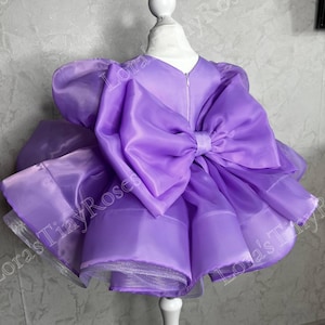 Lavender 1st Birthday dress, Tutu short toddler dress, Flower Girl dress, Special Occasion dress, Photoshoot baby. First Birthday Party Gift