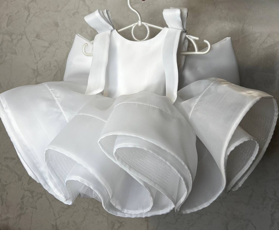 Sparkled White 1st Birthday Dress
