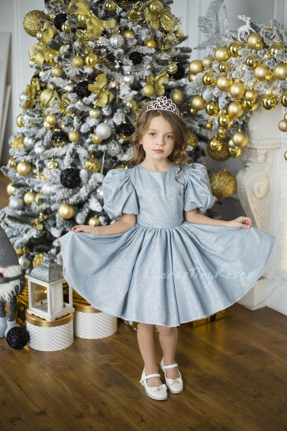 white christmas dresses Girl Christmas Dress Luxury Red Sleeveless Trailing Sequins Fluffy Princess Communion Dress, Red / 4-5 Years (120cm) main image 0
