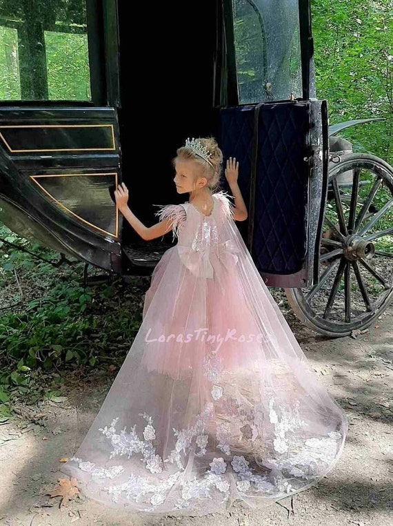 Girls dress sales with cape