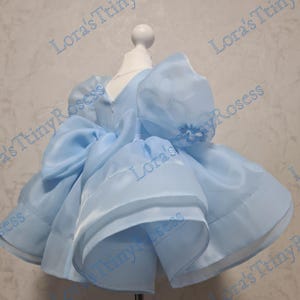 Baby Girl first Birthday dress 1st Birthday dress Toddler soft blue puffy dress Blue baby girl dress Girls birthday blue outfit Photoshoot
