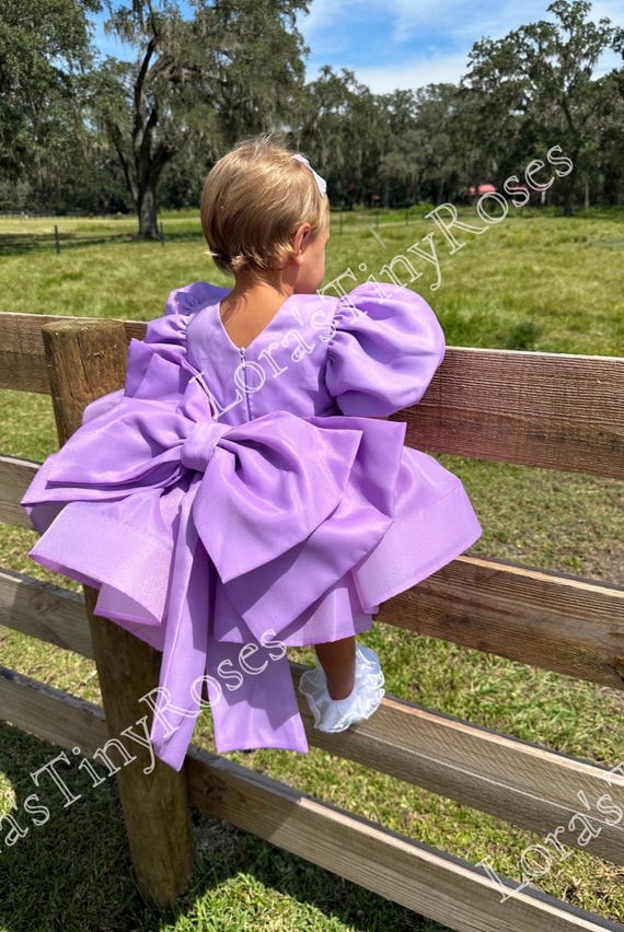 purple dress 3t Lilac 1st Birthday Dress Toddler Extra Puffy Dress Girl Tutu Big Bow Dress  Toddler Special Occasion Dress Flower Girl Dress Photoshoot Baby