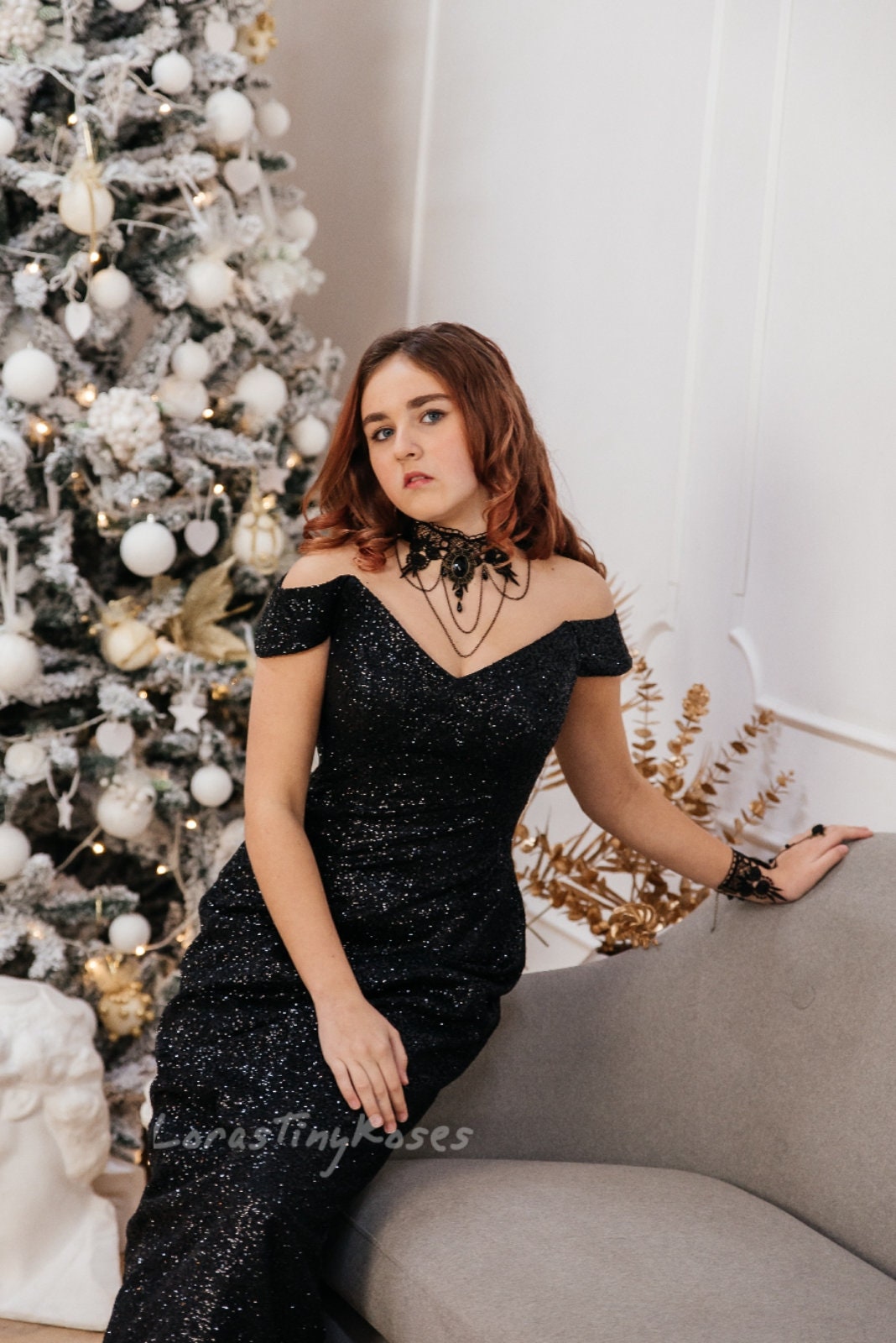 white christmas dresses Stunning Black Glitter Holiday Mini Dress – Perfect for Christmas and main image 0