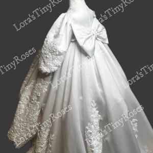Babyzegenjurk Doopjurk met trein 9-12 doopjurk Witte of ivoorkleurige doopoutfit voor babymeisje Eerste communiejurk cadeau