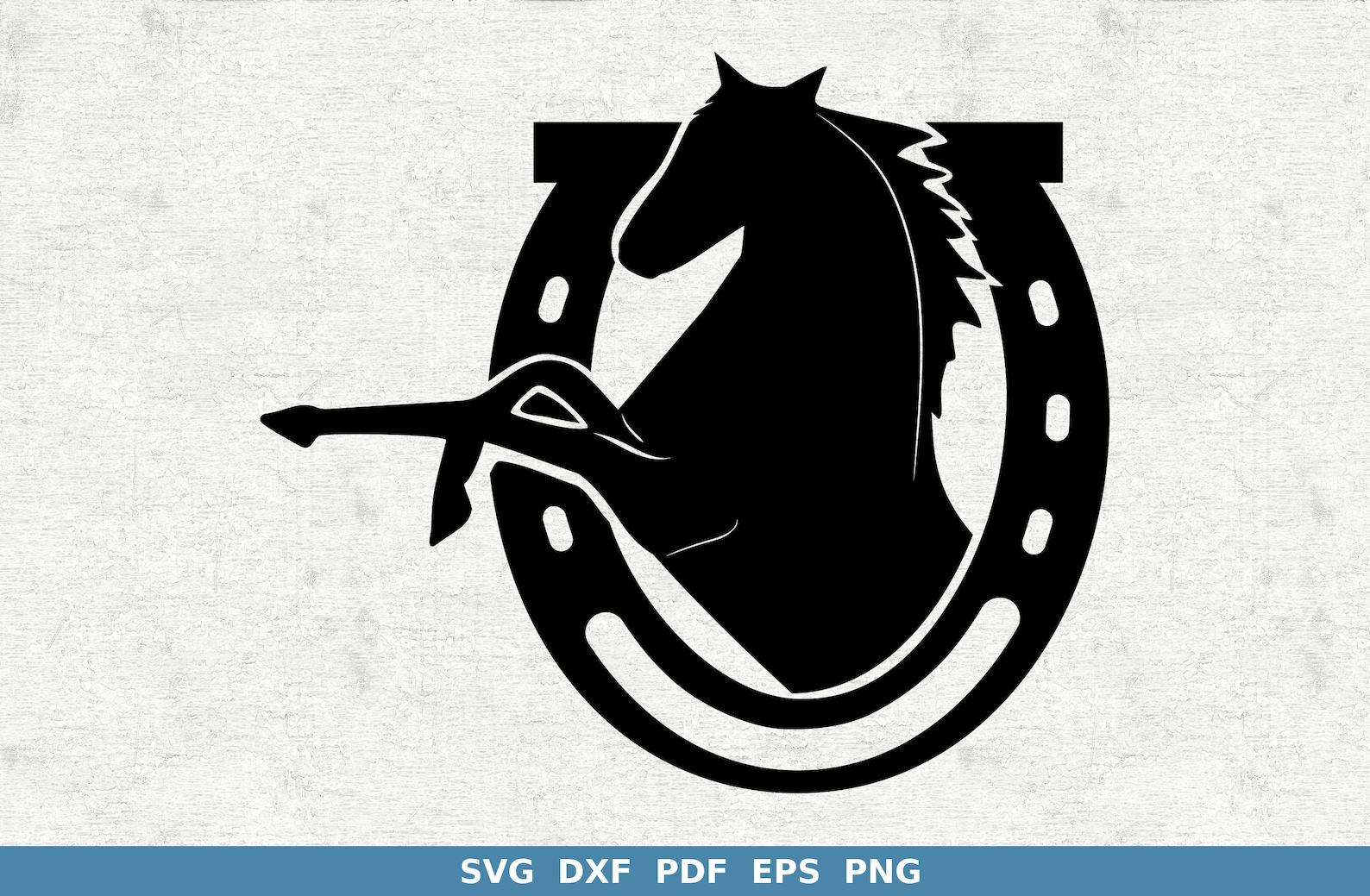 Horseshoe svg Horse clipart Cowboy png Silhouette Cricut | Etsy