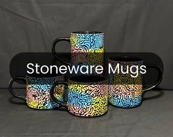 Tazas de cerámica esmaltada a mano