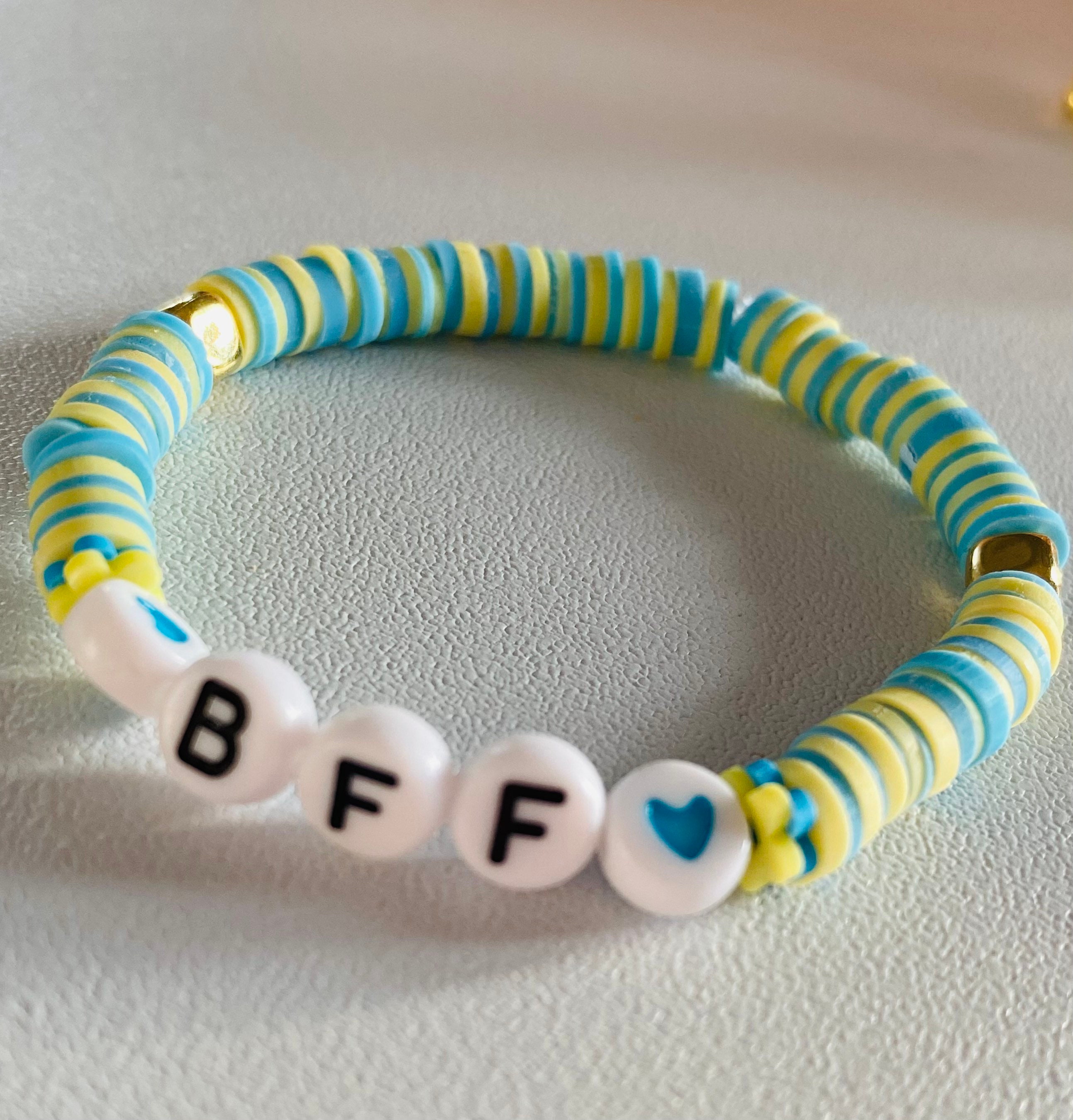 BFF Clay Bead Bracelet Etsy