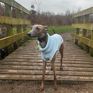 Whippet Vest Dog Fleece Sky Blue