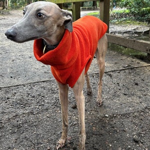 Whippet Vest Dog Fleece Rust