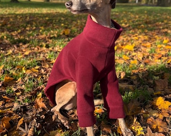 Whippet Fleece Jumper: Custom Made Dog Coat