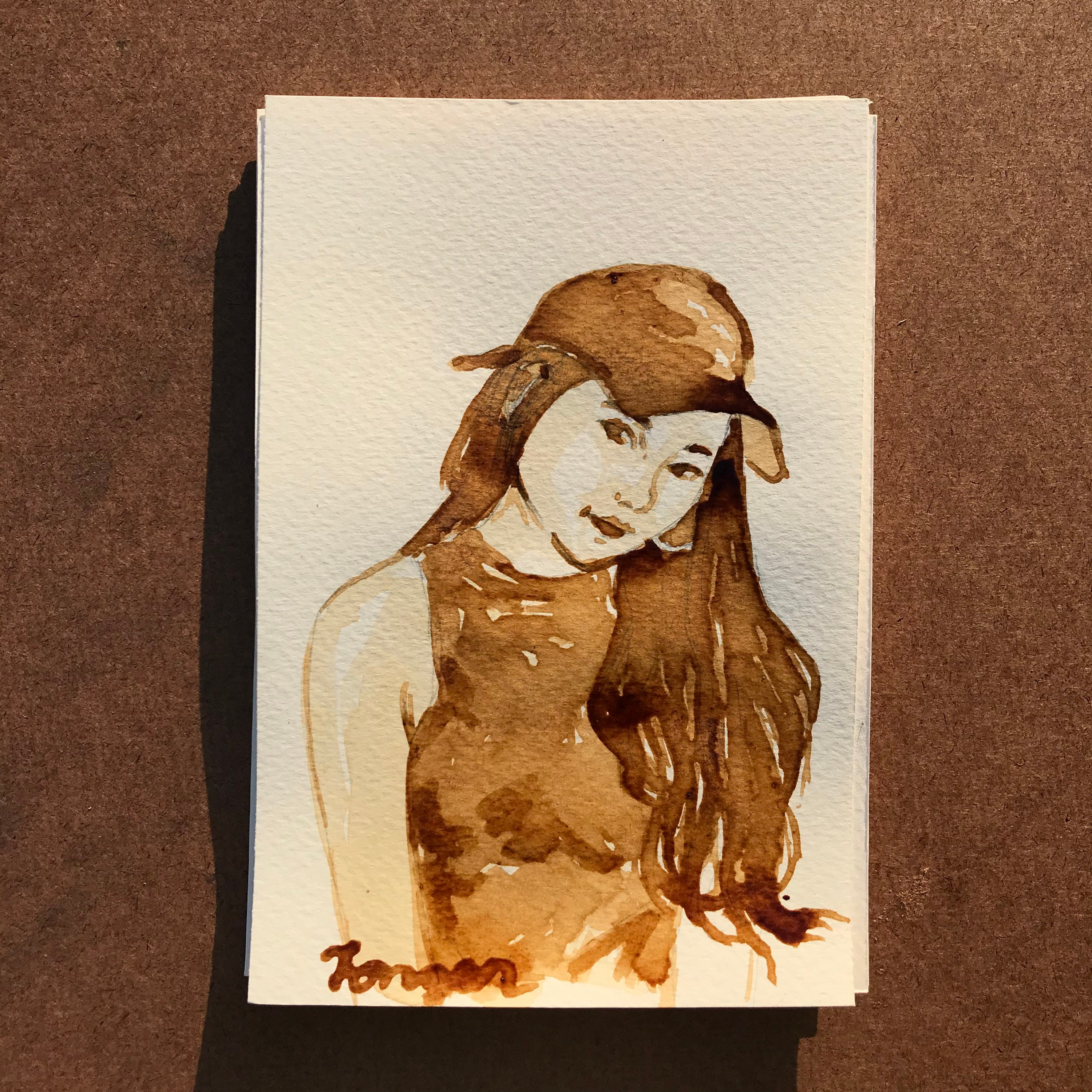 Coffee Portrait Painting Customize Personalized Drawing and Etsy