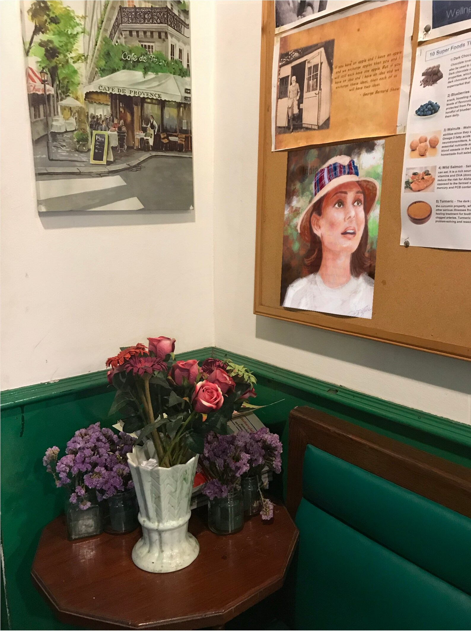 Audrey Hepburn in Her Garden, Digital Portrait Painting in Acrylic