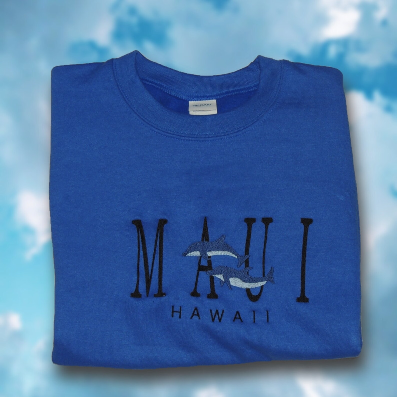 Embroidery Maui Hawaii Sweater Etsy