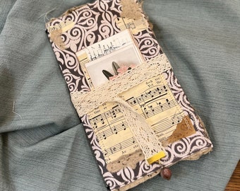 Musique, A Beautiful Soft Covered Vintage Journal for Music Lovers