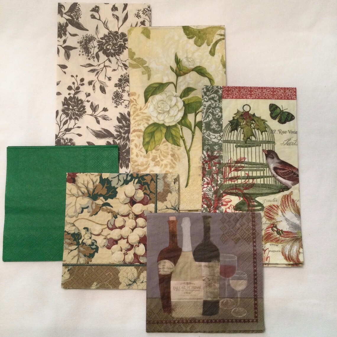 Découpage serviettes 12 serviettes 6 dessins Fournitures Etsy France