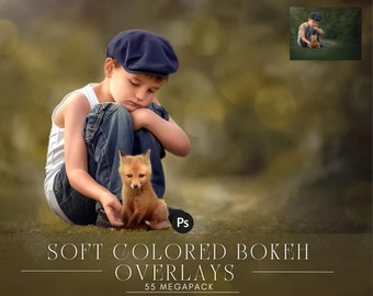 55 Superposiciones de Bokeh de colores suaves - Fondos de Bokeh pastel - Fondos de Bokeh claros - Retrato de destellos de Bokeh- Bokeh de luz suave - Destello de Bokeh